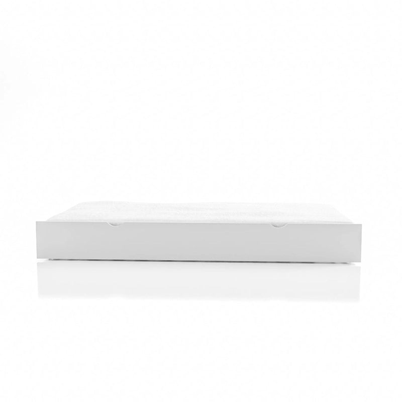 Transitional Grey Twin Solid Wood Trundle