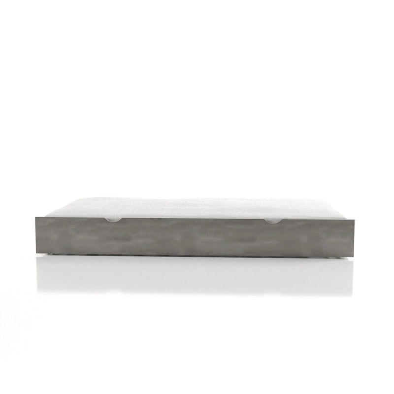 Transitional Grey Twin Solid Wood Trundle