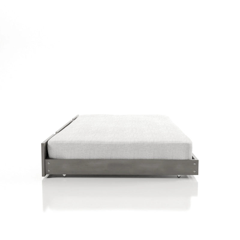 Transitional Grey Twin Solid Wood Trundle