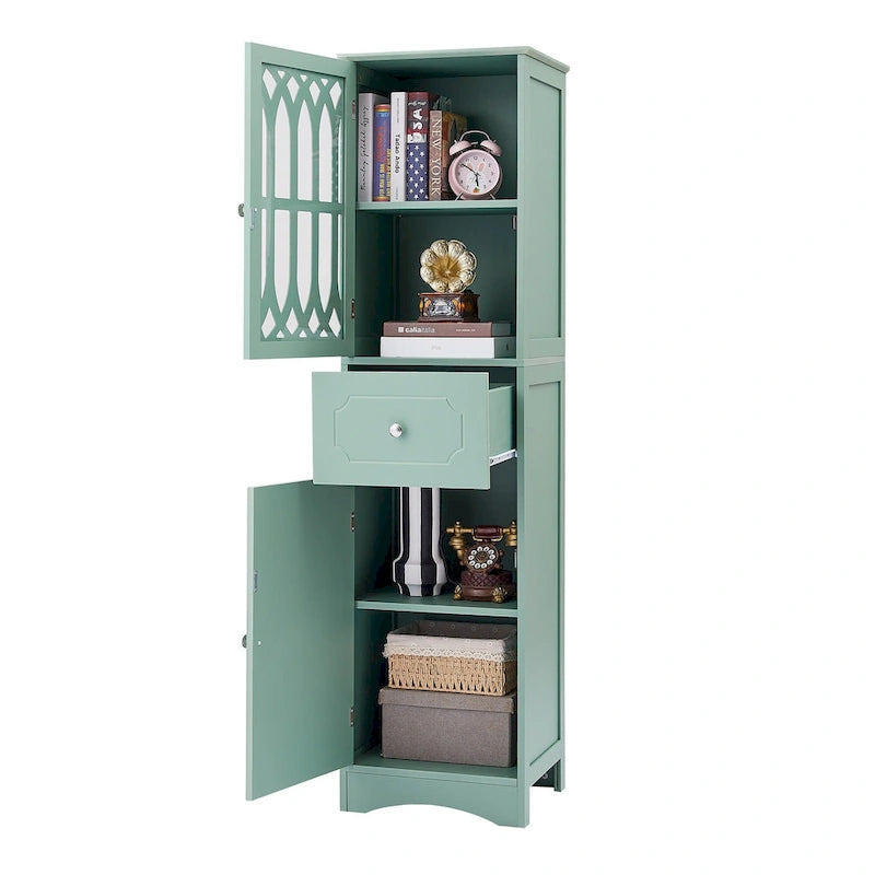 Bathroom Cabinet with Drawer and Doors