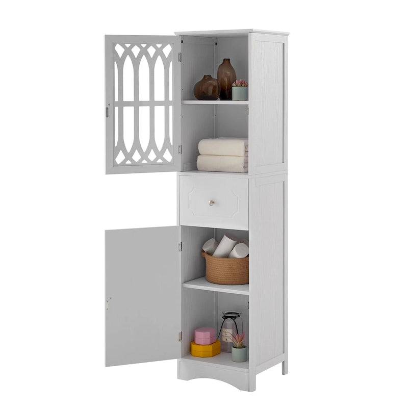 Bathroom Cabinet with Drawer and Doors
