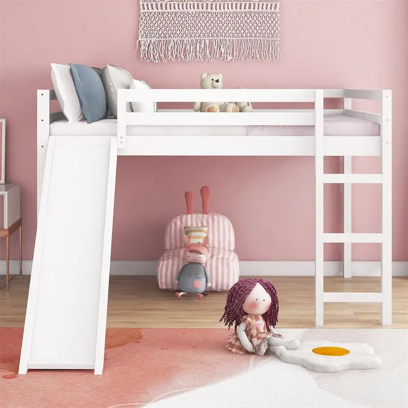 Full Loft Bed with Slide