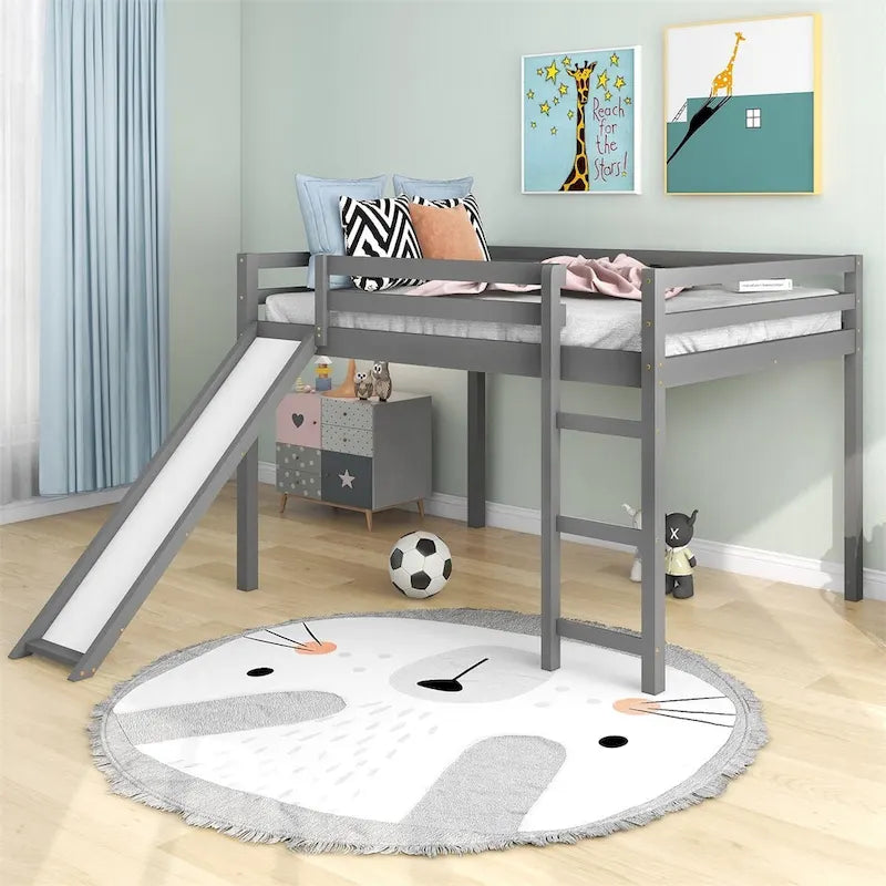 Full Loft Bed with Slide