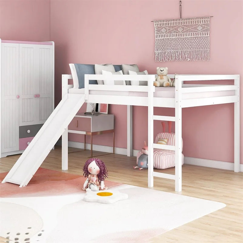 Full Loft Bed with Slide