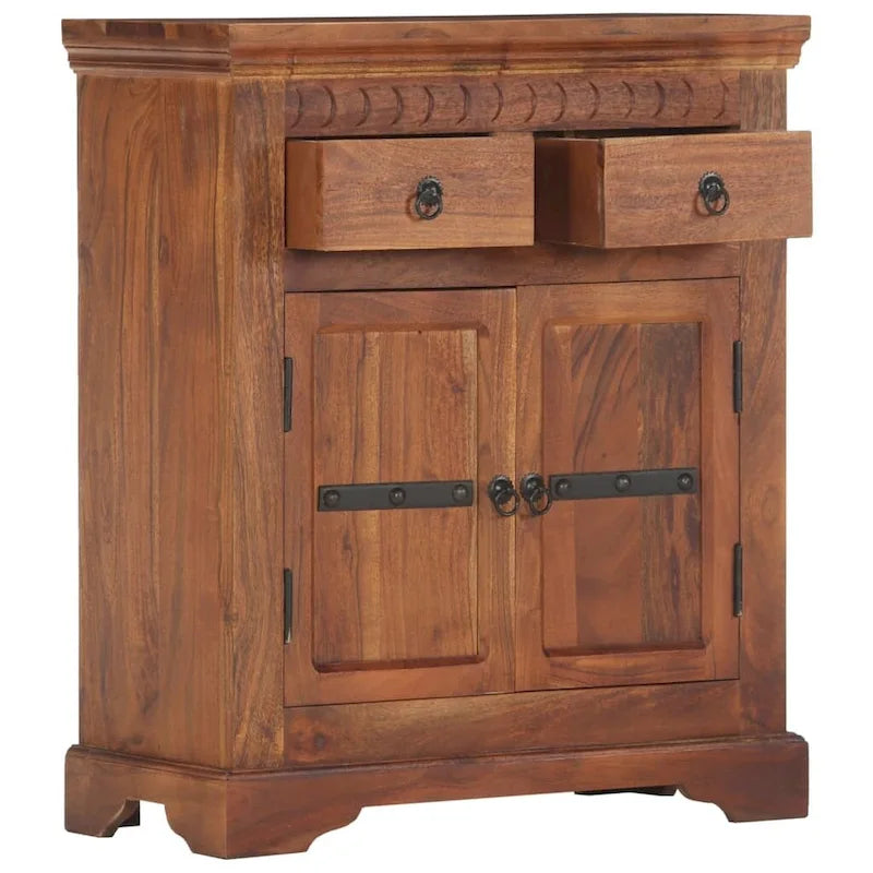 Sideboard 24.8x11.8x29.5 Solid Acacia Wood