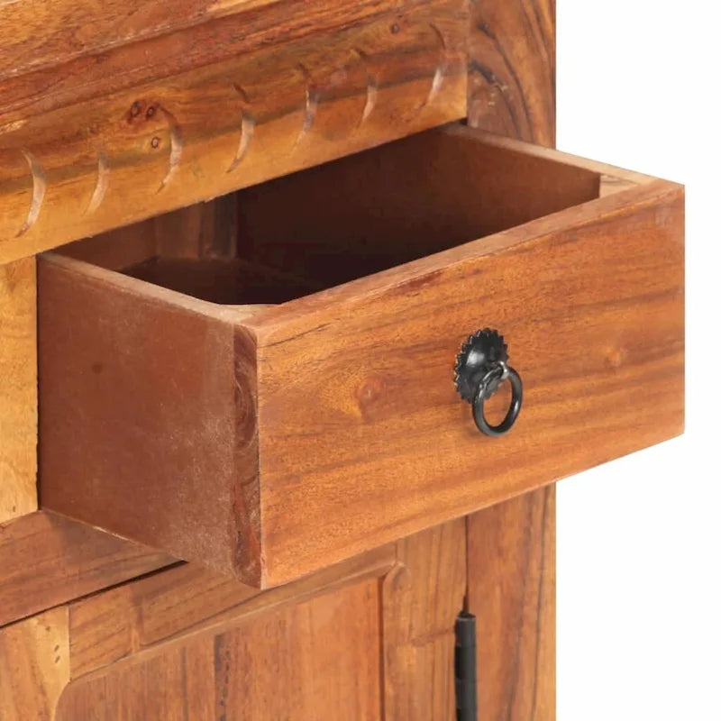 Sideboard 24.8x11.8x29.5 Solid Acacia Wood