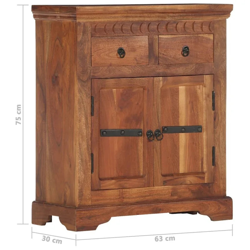Sideboard 24.8x11.8x29.5 Solid Acacia Wood