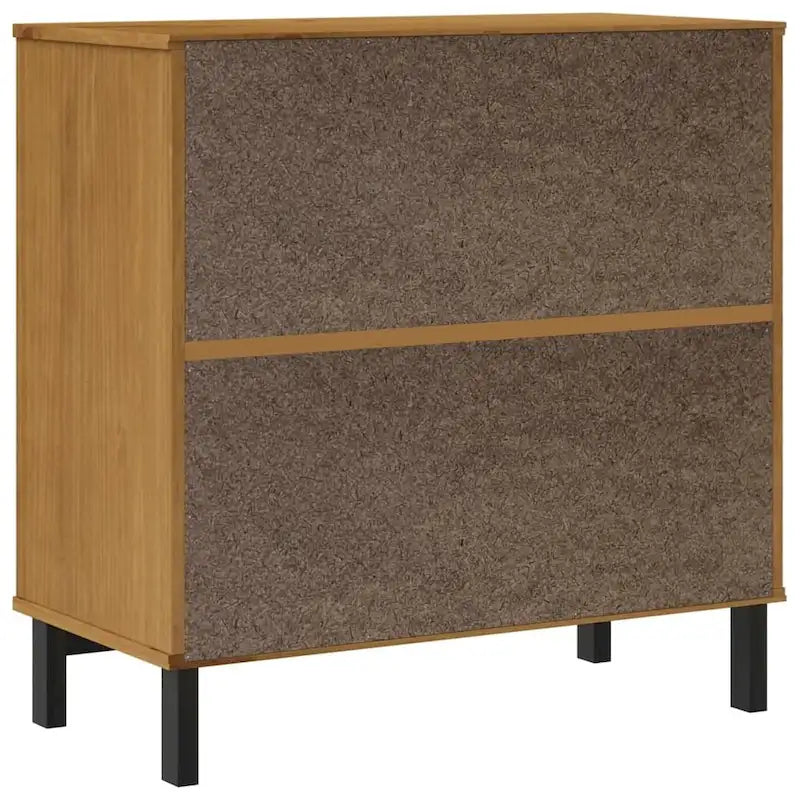 Sideboard with Glass Door, 31.5x15.7x31.5 Solid Wood Pine