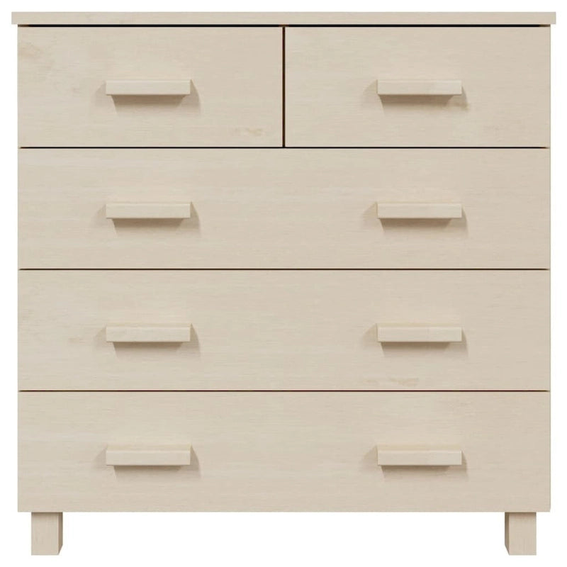 Sideboard Bar Buffet Console Cabinet with Drawers, Solid Wood Pine - 31.1x15.7x31.5