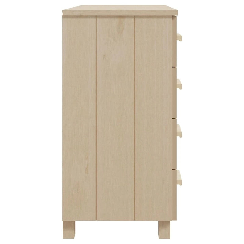 Sideboard Bar Buffet Console Cabinet with Drawers, Solid Wood Pine - 31.1x15.7x31.5