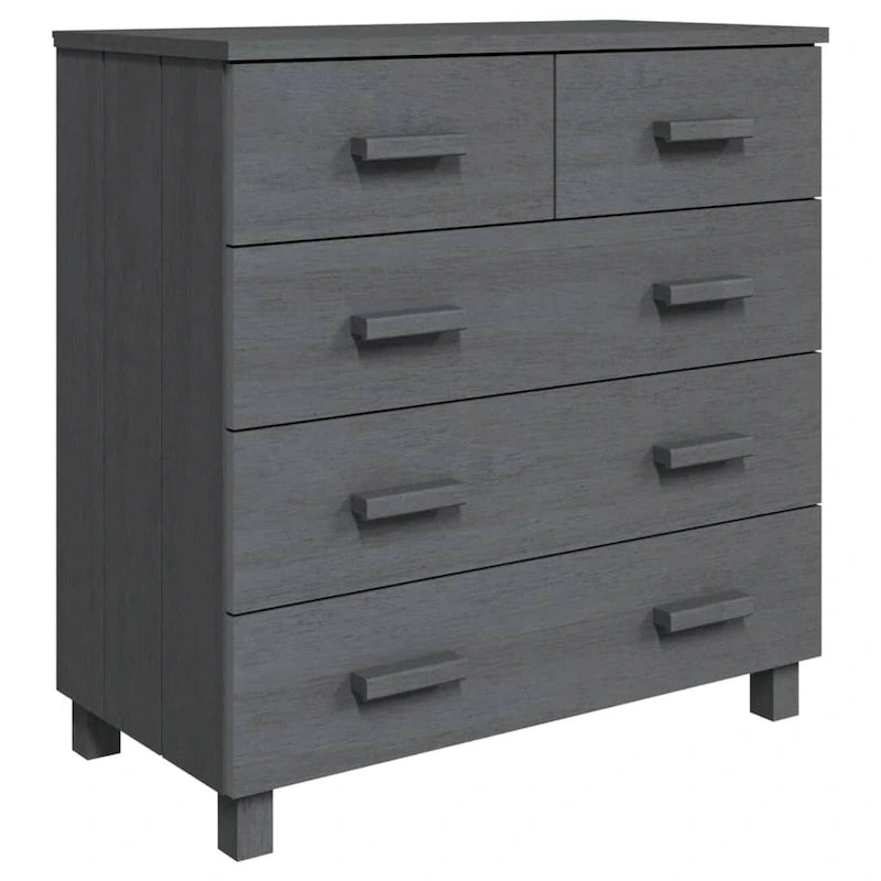 Sideboard Bar Buffet Console Cabinet with Drawers, Solid Wood Pine - 31.1x15.7x31.5