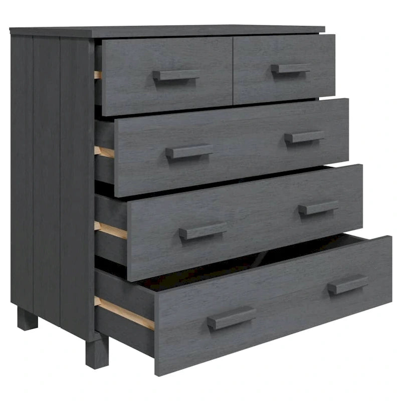 Sideboard Bar Buffet Console Cabinet with Drawers, Solid Wood Pine - 31.1x15.7x31.5