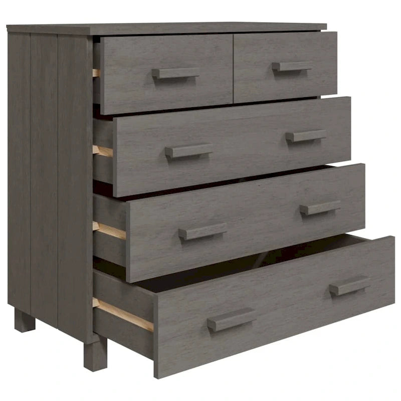 Sideboard Bar Buffet Console Cabinet with Drawers, Solid Wood Pine - 31.1x15.7x31.5