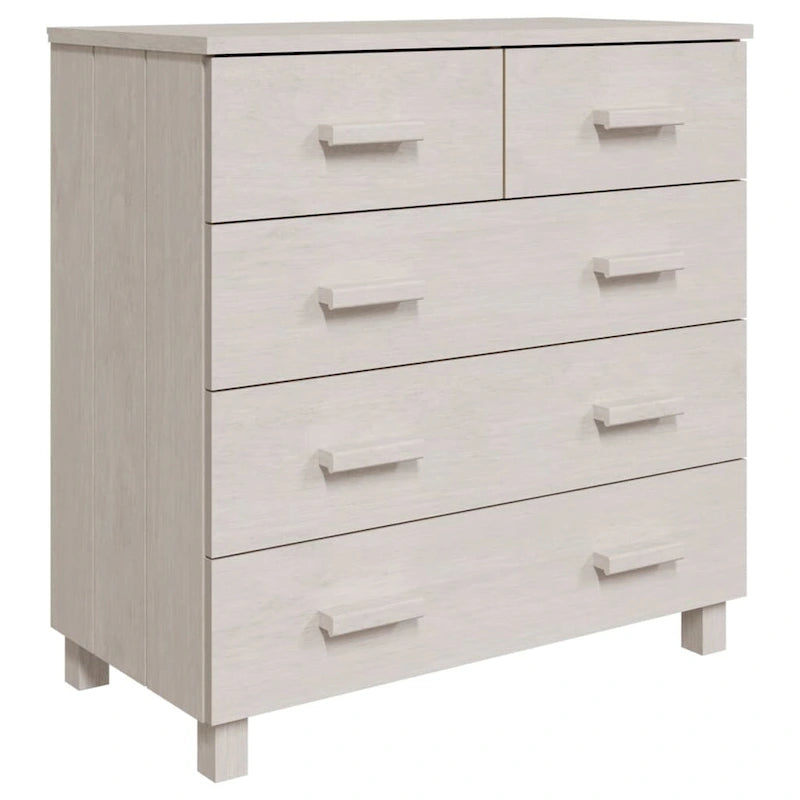 Sideboard Bar Buffet Console Cabinet with Drawers, Solid Wood Pine - 31.1x15.7x31.5