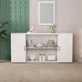 Modern Wooden Side Cabinets with 2 Doors and 1 Glass Doors