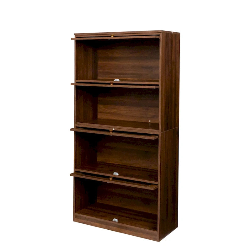 Contemporary Glass Doors Office Storage Cabinet