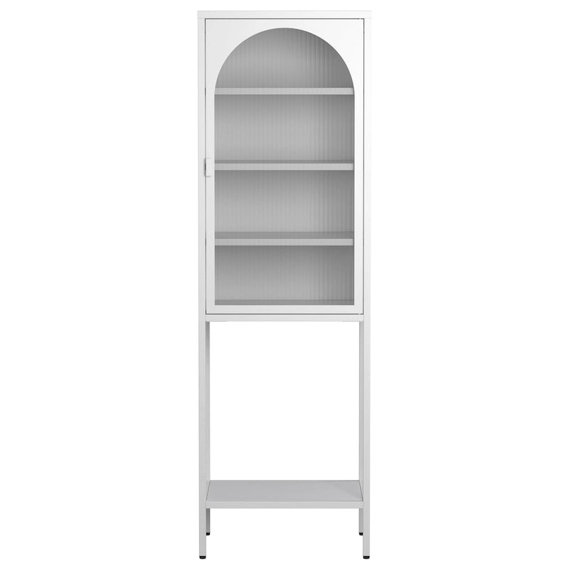 5-Tier Cube Bookshelf Storage Cabinet with 3 Adjustable Shelves