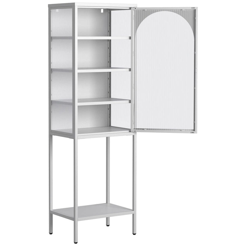 5-Tier Cube Bookshelf Storage Cabinet with 3 Adjustable Shelves