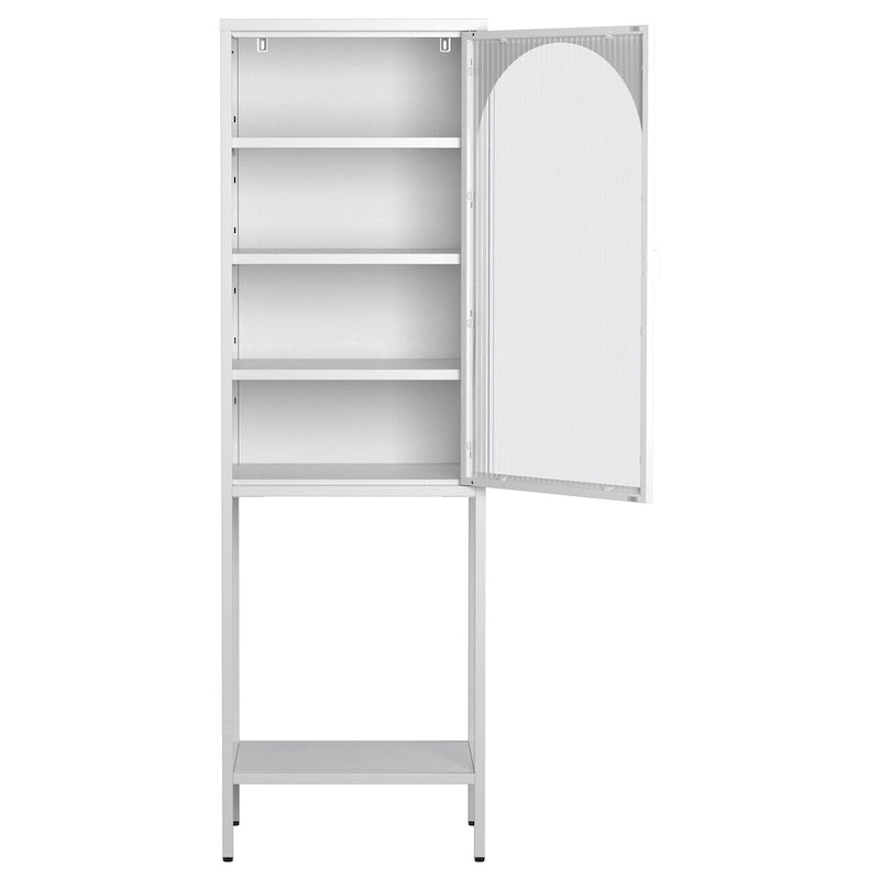 5-Tier Cube Bookshelf Storage Cabinet with 3 Adjustable Shelves