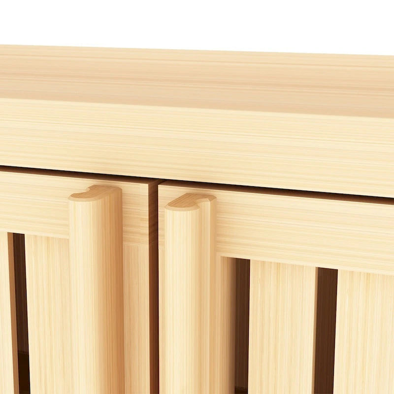 Large Capacity Bamboo Storage Cabinet Furniture for Bathroom Living Room with Shelves