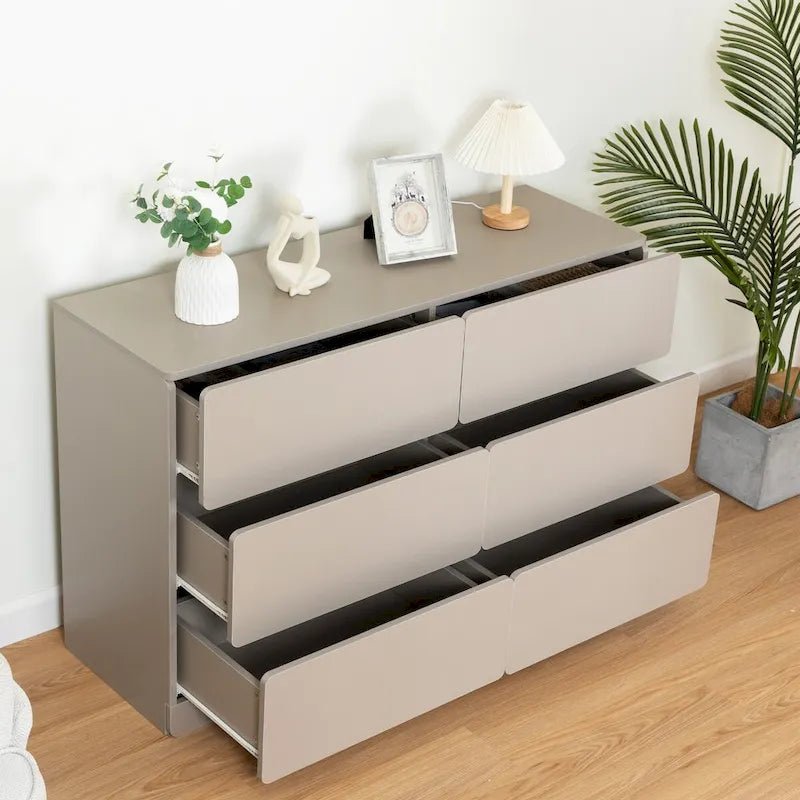 Drawer dresser cabinet,bar cabinet,Buffet server console,table storge cabinets,Flat out the corners of the drawers,six drawers