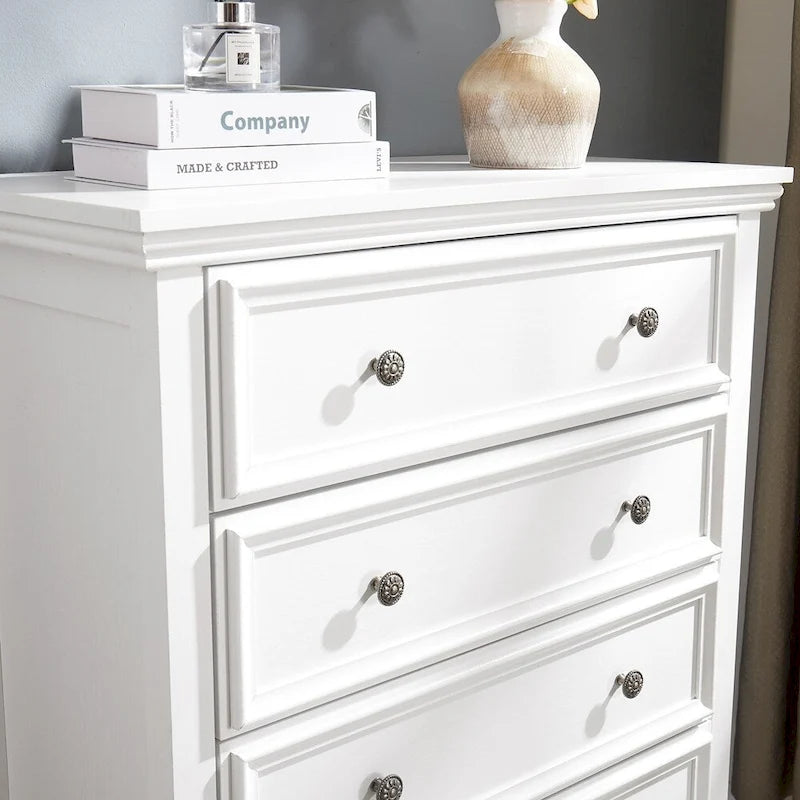 5 Storage Drawers Dresser Cabinet
