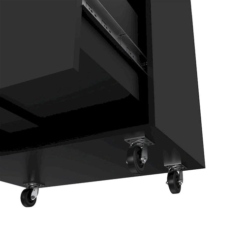 3 Drawers Storage Cabinet with Casters, Black Wengue Finish, High Quality and Durable