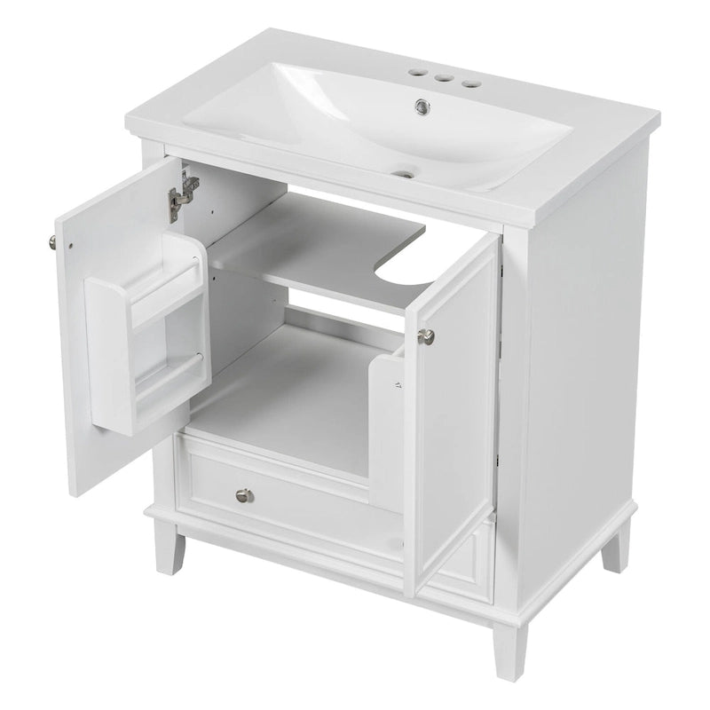 Bathroom Cabinet with Doors and Drawer