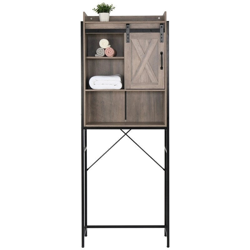 Three-Layer Rack Style MDF Bathroom Cabinet