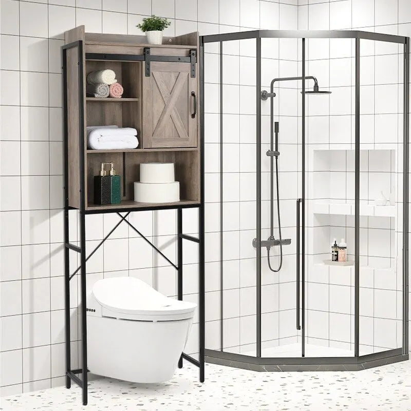 Three-Layer Rack Style MDF Bathroom Cabinet