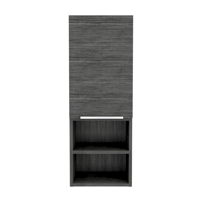 Bathroom Cabinet, Two Interior Shelves, Two External Shelves, Single Door Cabinet