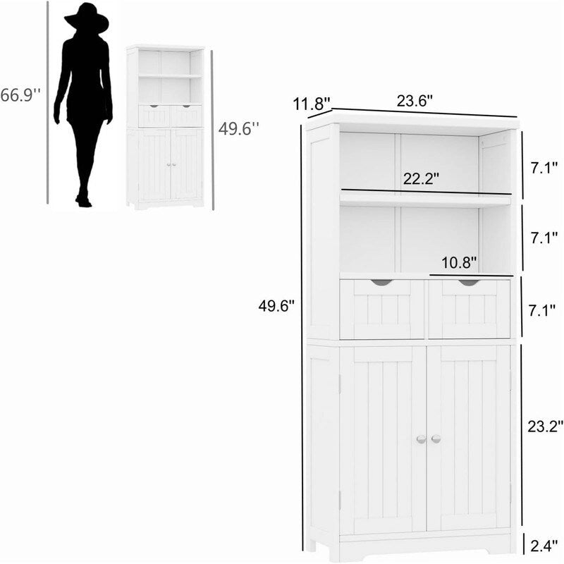 Bathroom Cabinet - 23.6D x 11.8W x 49.6H