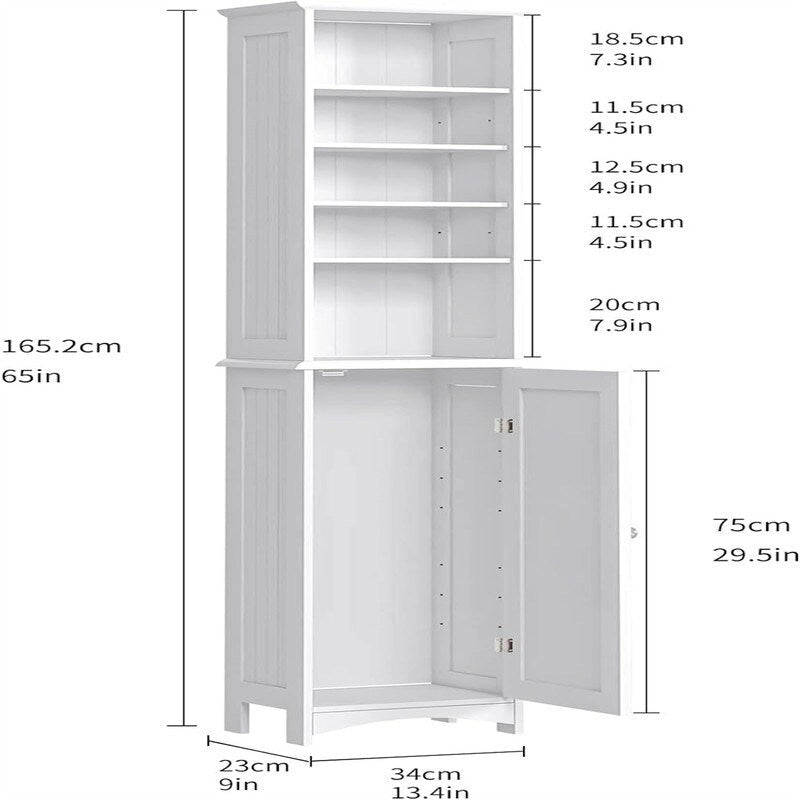 Bathroom Storage Cabinet - 9D x 13.4W x 65H