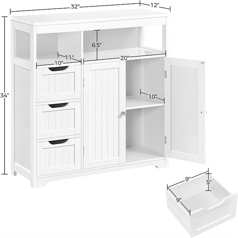 Bathroom Floor Cabinet - 12D x 32W x 34H