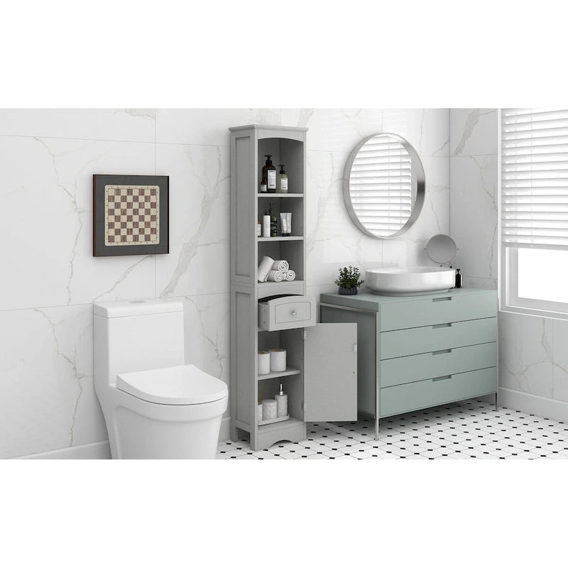 Freestanding Storage Cabinet with Drawer