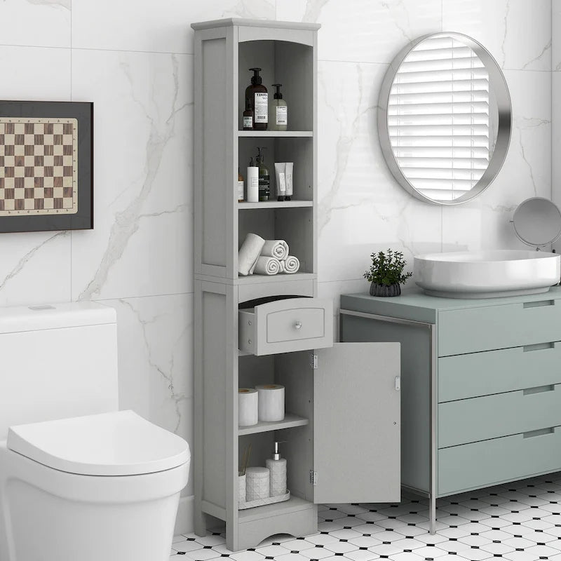Freestanding Storage Cabinet with Drawer
