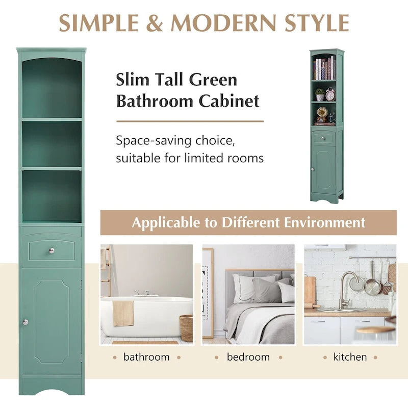 Freestanding Storage Cabinet with Drawer