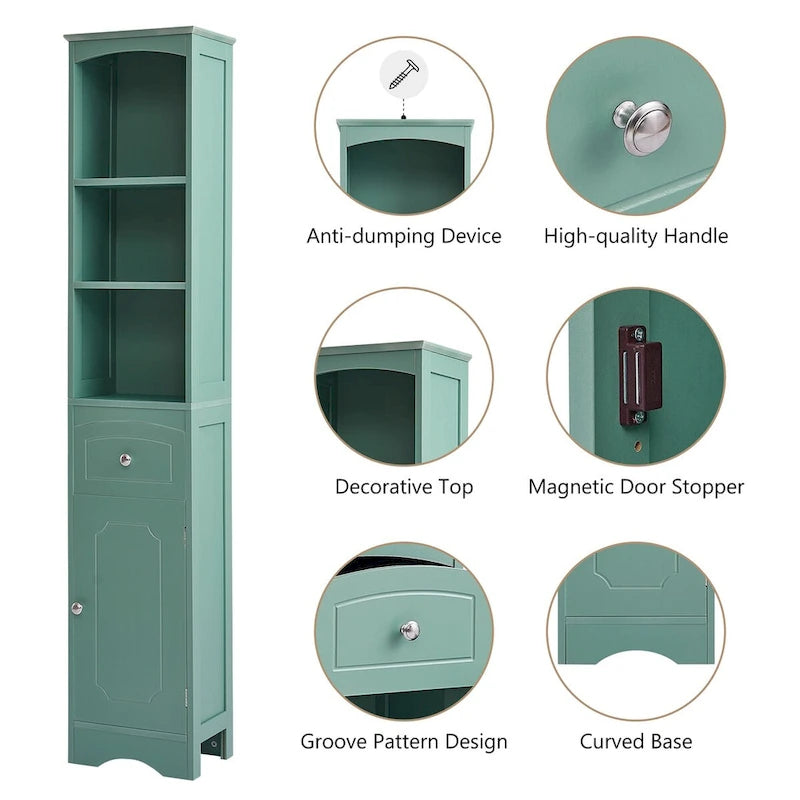 Freestanding Storage Cabinet with Drawer
